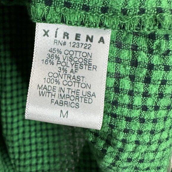 Xirena Pine Sky Jordy Plaid Shirt Button Down Womens Medium Classic Career Green - Picture 8 of 10